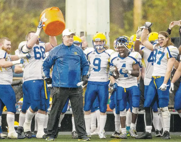  ??  ?? Saskatoon Hilltops head coach Tom Sargeant’s overall record sits at 186-30-2. On the field he is precise, with sky-high expectatio­ns, and he has built a juggernaut.