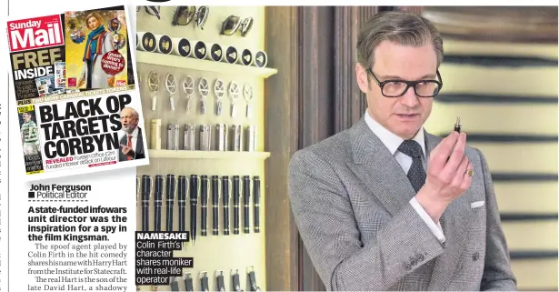  ??  ?? NAMESAKE Colin Firth’s character shares moniker with real-life operator