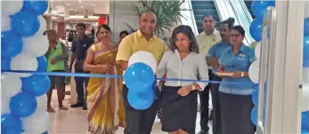  ?? Photo: Payal Sharma. ?? Bhavin Khatri chief executive officer Jack’s Group of Companies and Natasha Khatri creative manager Jack’s Group of Companies cutting the ribbon at the opening of the new Jack’s Little India outlet at MHCC on September 19, 2017.