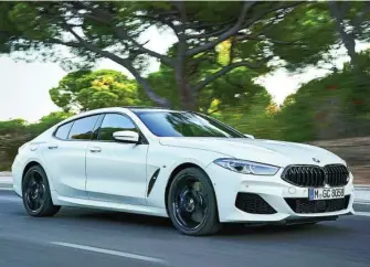  ??  ?? El BMW Serie 8 Gran Coupe es la variante berlina del poderoso deportivo alemán