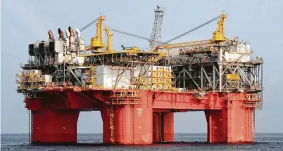  ?? Marc Morrison / ST ?? BP’s Atlantis oil and gas platform in the Gulf of Mexico. The author is calling for royalty relief to help the offshore industry during the oil market crash caused by the coronaviru­s pandemic.