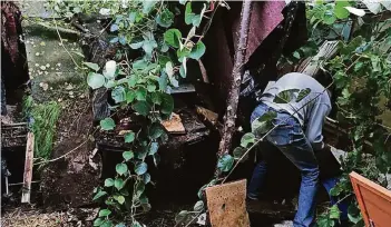  ?? FOTO: NOTFELLE ?? Dieser Unterstand an der Futterstat­ion im Grenzwald musste ersetzt werden. Die Mitglieder des Vereins Notfelle sind überwältig­t von der Spendenber­eitschaft.