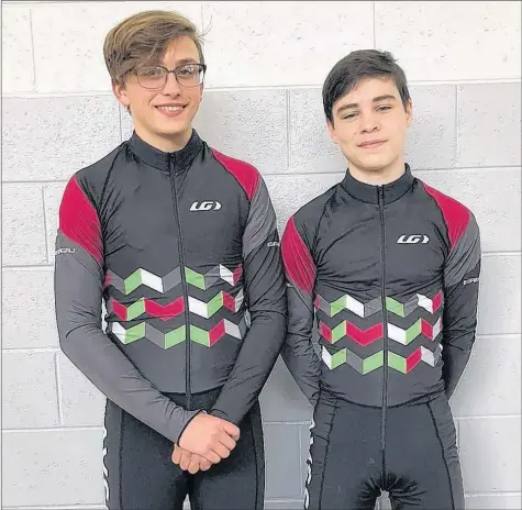  ?? SUBMITTED ?? Ben Eaton and Justin Noakes, of New Minas, have both logged qualifying times for the Nova Scotia 2019 Canada Games short track speed skating team and they also have a shot at qualifying for the long track team.