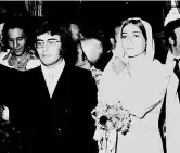  ??  ?? Sposi Le nozze tra Al Bano e Romina, celebrate il 26 luglio del 1970 a Cellino San Marco, Brindisi