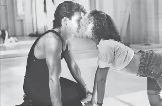  ?? Vestron Pictures ?? “DIRTY DANCING” starred Patrick Swayze and Jennifer Grey. Audiences had the time of their lives, making the movie a box office smash. The soundtrack for the ’60s-set film was also a huge hit.
