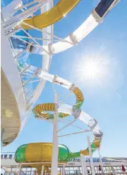  ??  ?? Do you have the guts for the crazy slide The Abyss? It’s a 28-meter serpentine drop with two 360-degree circles.