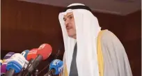  ?? — Photos by Yasser Al-Zayyat ?? KUWAIT: Informatio­n Minister Sheikh Salman Al-Homoud Al-Sabah delivers his speech.