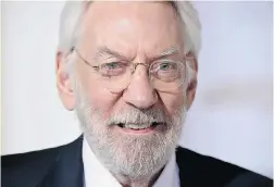  ?? FRAZER HARRISON/GETTY IMAGES ?? Actor Donald Sutherland is the voice of the mysterious seaman in the animated version of Pirate’s Passage, which airs on CBC Sunday night.