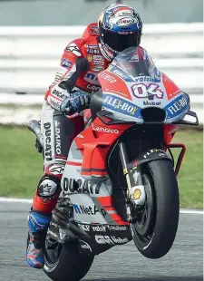  ?? (Ansa) ?? Desmodovi Andrea Dovizioso, 32, è a -72 punti da Marc Marquez