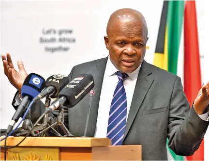  ?? /GCIS ?? Minister in the Presidency Mondli Gungubele is believed to be a target of those unhappy with his cleanup of the State Security Agency which has been plagued by ANC factionali­sm and corruption.