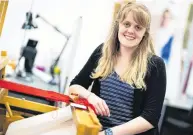  ?? PHOTO: HAYDEN PARSONS ?? Weaving her way to success . . . Otago Polytechni­c visual arts (textiles) student Hope Duncan has won the Rembrandt Fashion and Textile section of the 2018 ECC Student Craft and Design Awards in Wellington.