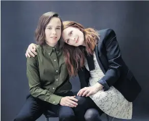 ?? VICTORIA WILL/ THE ASSOCIATED PRESS ?? Ellen Page, left, and Julianne Moore co-star in Freeheld, about a real-life detective and her same-sex partner. The movie also stars Steve Carell as a gay-rights activist.