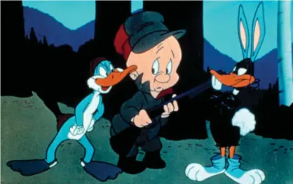  ??  ?? Put the gun down! Elmer Fudd in the Bugs Bunny Show, 1992. Photograph: Everett Collection Inc/Alamy Stock Photo