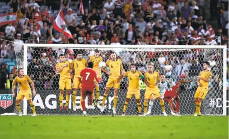  ??  ?? Raring to defend: Australia, the defending champion, in action against Lebanon in a friendly match in Sydney recently. Some of the Australian players who figured in the 2015 Cup-winning squad, are there this time, too.