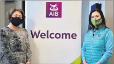  ??  ?? AIB Fermoy branch manager Marie Barry (left), presenting Allied Irish Banks sponsorshi­p for 2021 to Fermoy Golf Club lady captain, Oonagh Mee.