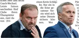  ??  ?? Heinz Ehlers (l.) und Hans Wallson stehen unter Druck ...