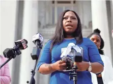  ?? ARIEL COBBERT/THE COMMERCIAL APPEAL ?? State Sen. Katrina Robinson, D-memphis, who was charged with stealing $600,000 in federal grant money from a health care school she operated, is challengin­g the basis of last month’s guilty verdict.