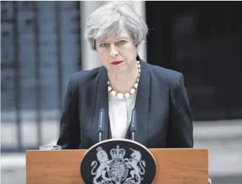  ?? FOTO: IMAGO ?? Premiermin­isterin Theresa May will vor Terroriste­n nicht kapitulier­en.