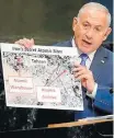  ?? CAITLIN OCHS/REUTERS ?? Imagem. Netanyahu mostra local de suposto arsenal