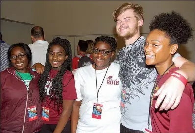  ??  ?? Tatyana Phillips, Niryjah Bradford, MyaHall, Cody Wilson and Maya Lester, all of Stuttgart