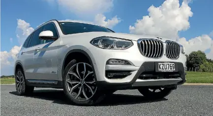  ?? ROB MAETZIG/STUFF ?? BMW’s new X3, which is available with petrol and diesel power. This is the most popualr model, the petrol-engined 30i.