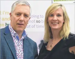  ??  ?? The Samaritans’ ‘We listen’ campaign is launched by Ian Stevens, Network Rail programme manager, and Lynsey Pollard, the Samaritans’ head of press