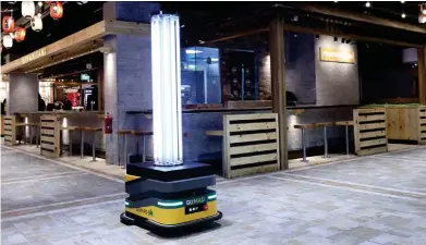  ?? FRASERS PROPERTY ?? Frasers Property has deployed UV disinfecta­nt robots that are equipped with a camera, built-in sensors, software and UV light module that emits rays to eradicate viruses