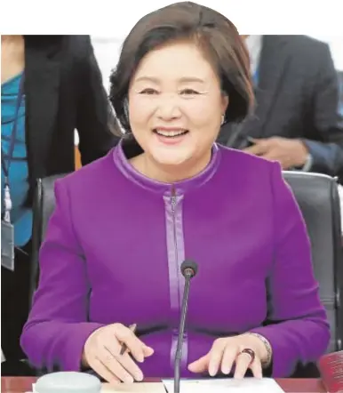 ?? // GTRES ?? Kim Jung-sook fue candidata del Partido Democrácti­co de Corea del Sur en 2012