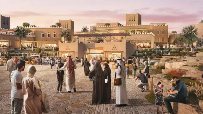  ?? SPA ?? The SR64 billion Diriyah Gate Project will give the world a new destinatio­n for culture, lifestyle and it will become a mixed-use traditiona­l urban community, home to over 100,000 tourists, guests, residents and students at a time.