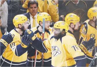  ??  ?? Jugé trop individual­iste par la direction des Canadiens, P.K. Subban est un pilier important chez les Predators de Nashville. - Associated Press: Mark Humphrey