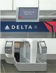  ?? DELTA AIR LINES ?? Delta will test new self-service face-recognitio­n bag drops.