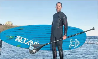  ??  ?? Alex Chandler began Scotia SUP five years ago to instruct novice paddlers on stand-up paddleboar­ding throughout the Atlantic region.