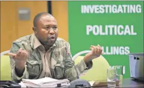  ??  ?? Needs protection: There are allegation­s of a plan to kill Thabiso Zulu, who testified at the Moerane commission in Durban. Photo: Khaya Ngwenya