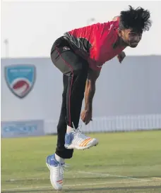  ?? Satish Kumar for The National ?? Yodhin Punja trains at the ICC Academy in Dubai ahead of the UAE’s Asia Cup Qualifier