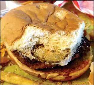  ??  ?? ‘Mummified’: The seemingly ageless burger and fries show no sign of mould