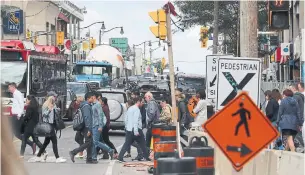  ?? STEVE RUSSELL TORONTO STAR FILE PHOTO ?? Local businesses and residents have long decried the constructi­on in the Yonge-Eglinton area.