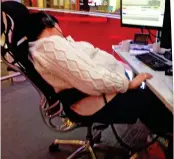  ??  ?? Desk dozer: A BBC worker nods off