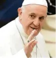  ?? Foto: dpa ?? Franziskus bereiten homosexuel­le Priester Sorge, wie er nun sagte.