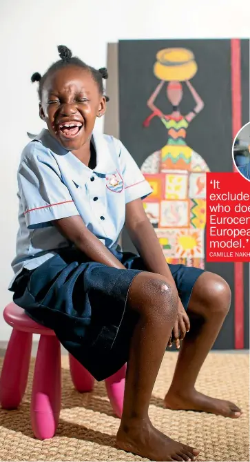  ??  ?? Seven-yearold Maimai Mvundura’s school has never had a problem with her hair.