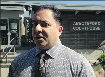  ?? JENNIFER SALTMAN/THE PROVINCE ?? Const. Ravinder (Rob) Thandi pleaded guilty to two counts of fraud and was sentenced to a conditiona­l discharge.