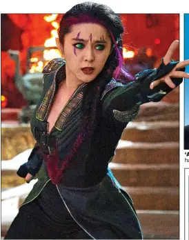  ??  ?? ‘UNDER CONTROL’: Fan Bingbing in 2014’s X-Men: Days Of Future Past