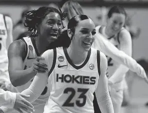  ?? MATT GENTRY/ AP ?? Virginia Tech and Kayana Traylor are heading to the Sweet 16, the first time for the Hokies since 1999.