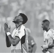  ?? BOB DONNAN USA TODAY Sports ?? Charlotte FC forward Patrick Agyemang reacts after scoring a goal in Saturday’s second half at Bank of America Stadium.