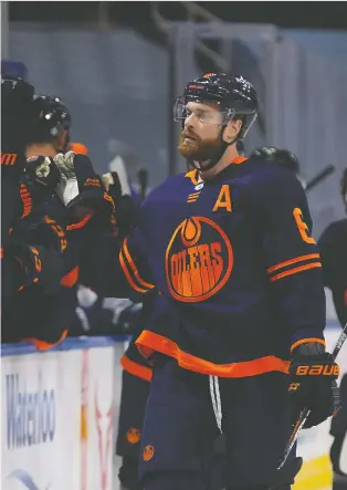  ?? CODIE MCLACHLAN/GETTY IMAGES ?? If unrestrict­ed free agent Adam Larsson remains unsigned by the Edmonton Oilers on Friday, the expansion Seattle Kraken would have from July 18-21 to talk to him exclusivel­y.