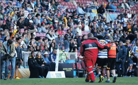  ?? Picture: BACKPAGEPI­X ?? THAT’S GOING TO HURT: Scarra Ntubeni’s ‘exceptiona­l’ lineout work will be missed by coach John Dobson and the WP engine room.