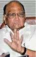  ??  ?? Sharad Pawar addresses the media on Sunday.