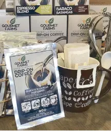  ??  ?? Gourmet Farms have made innovation­s on how to enjoy brewed coffee quickly.