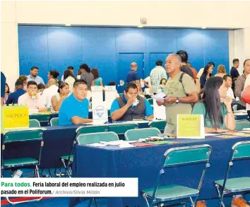  ?? Archivo/Silvia Millán ?? Para todos. Feria laboral del empleo realizada en julio pasado en el Poliforum./