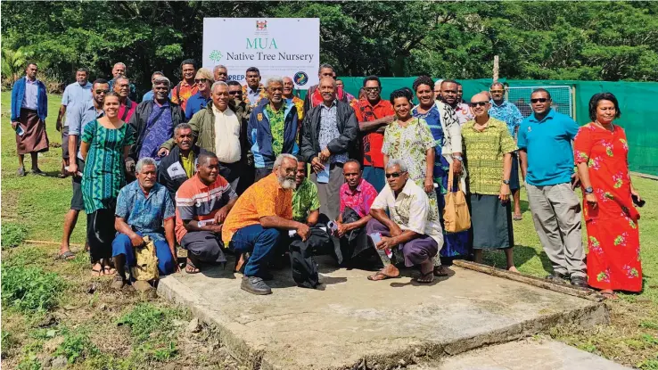  ?? Photo: Ministry of Forestry ?? Ministry of Forestry, Agricultur­e officials and guests during the handing over of the Mua Native Tree Nursery on Taveuni Island.