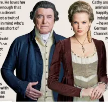  ??  ?? John Nettles as Ray Penvenen with Gabriella Wilde as his niece Caroline